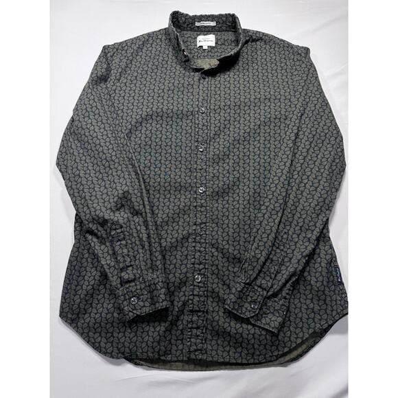 Ben Sherman Other - Ben Sherman Men's Stretch Fit Long Sleeve Paisley Button-Down Shirt - Size M